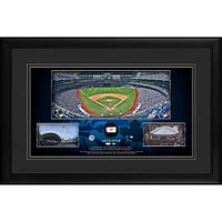 Toronto Blue Jays Framed 10" x 18" Stadium Panoramic Collage with a Piece of Game-Used Baseball - Limited Edition of 500