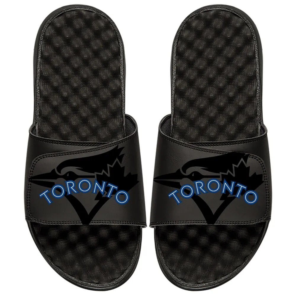 Lids Toronto Blue Jays Youth MLB Tonal Slide Sandals - Black | Dulles Town Center