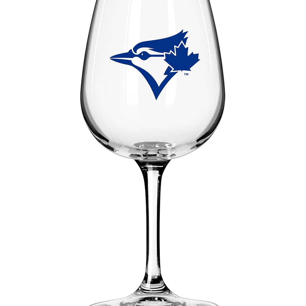 Verre à vin à pied de 12 oz avec logo des Blue Jays de Toronto