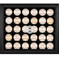 Vitrine de présentation encadrée noire pour 30 boules avec logo des Blue Jays de Toronto