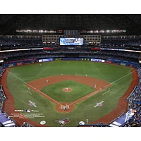 Photographie non signée du Rogers Centre 2019 des Blue Jays de Toronto, vue générale nocturne