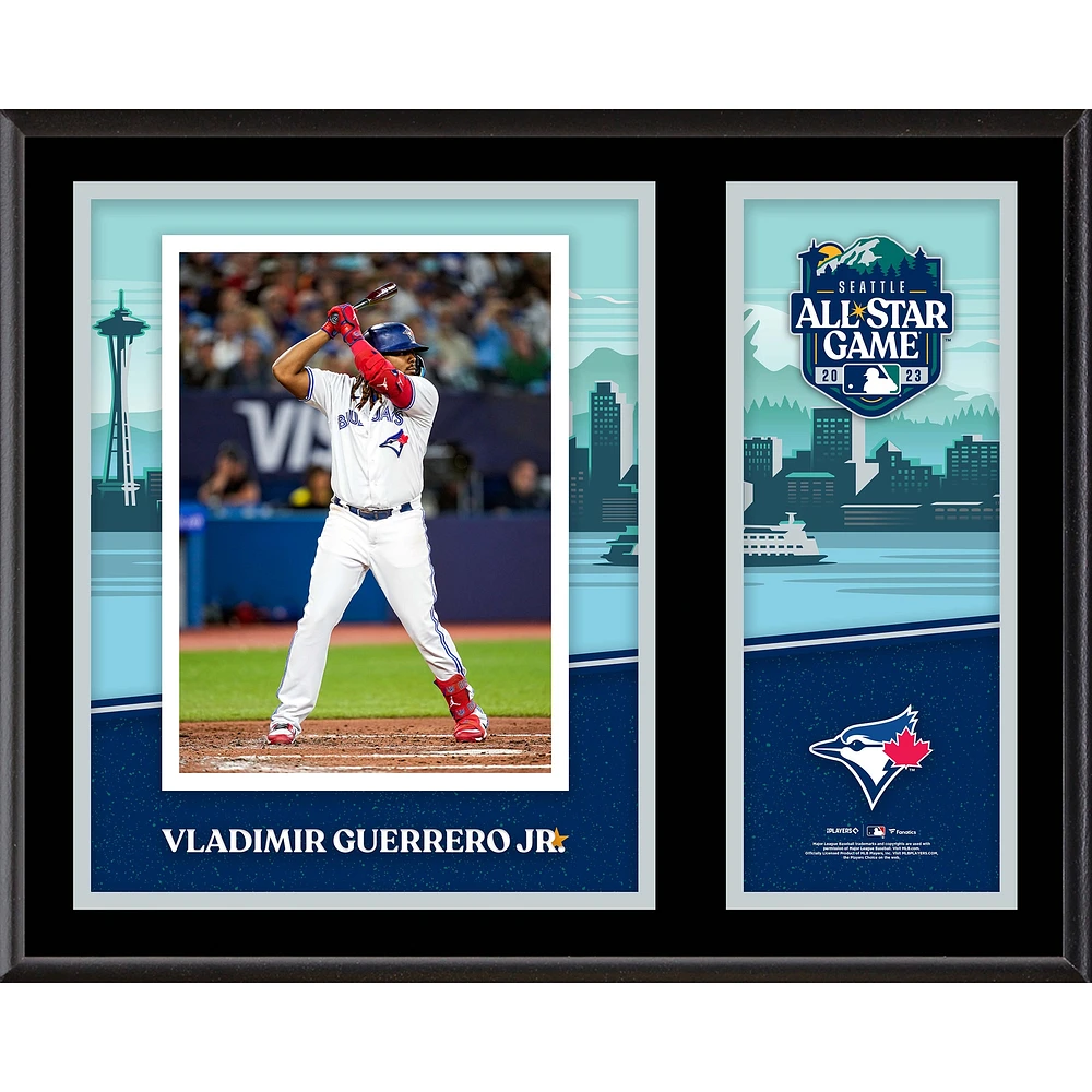 Plaque sublimée de 12" x 15" du match des étoiles de la MLB 2023 de Vladimir Guerrero Jr. des Blue Jays de Toronto