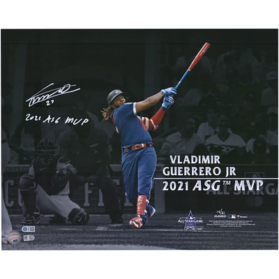 Photographie autographiée de Vladimir Guerrero Jr. des Blue Jays de Toronto, MVP du match des étoiles, 16" x 20", avec l'inscription "2021 ASG MVP" - Édition limitée à 21 exemplaires