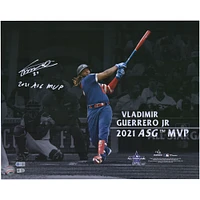 Photographie autographiée de Vladimir Guerrero Jr. des Blue Jays de Toronto, MVP du match des étoiles, 16" x 20", avec l'inscription "2021 ASG MVP" - Édition limitée à 21 exemplaires