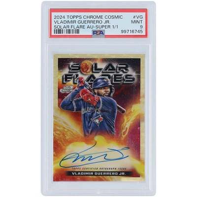 Vladimir Guerrero Jr. Toronto Blue Jays Autographed 2024 Topps Chrome Cosmic Superfractor #SFA-VG #1/1 PSA Authenticated 9 Card