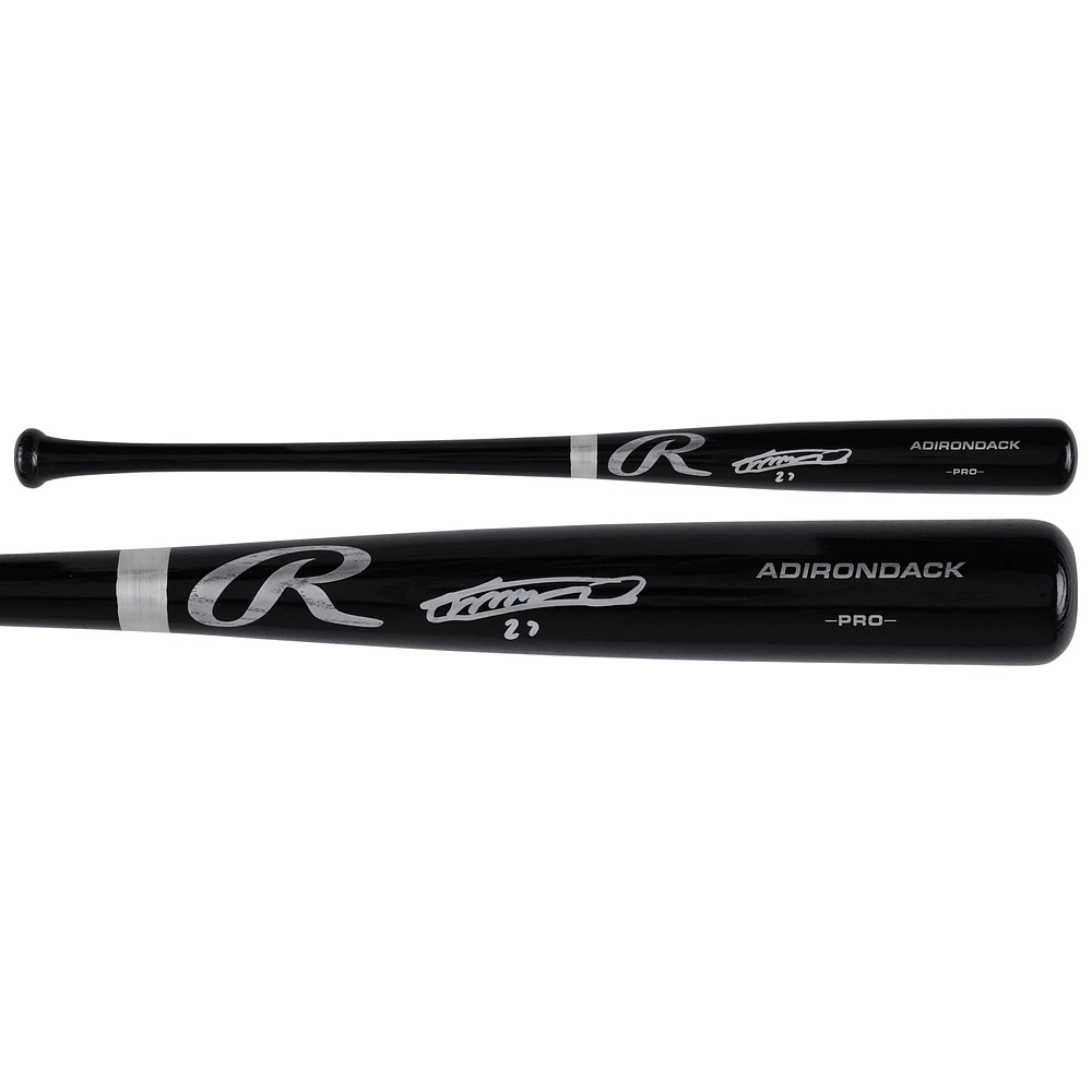 Vladimir Guerrero Jr. Toronto Blue Jays Autographed Black Rawlings Pro Bat
