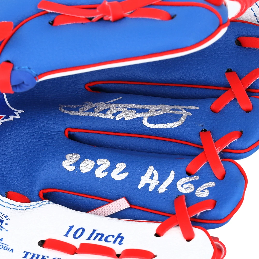 Réplique du gant Rawlings autographié par Vladimir Guerrero Jr. des Blue Jays de Toronto avec l'inscription « 2022 AL GG »