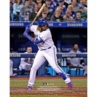 Photographie non signée de la position au bâton Vladimir Guerrero Jr. des Blue Jays Toronto