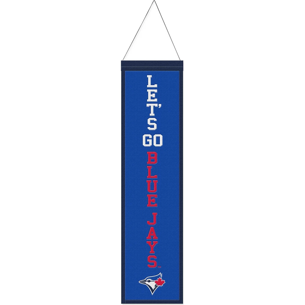 WinCraft Toronto Blue Jays 8" x 32" Bannière en laine avec slogan