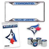 WinCraft Toronto Blue Jays Four-Pack Auto Accessory Kit