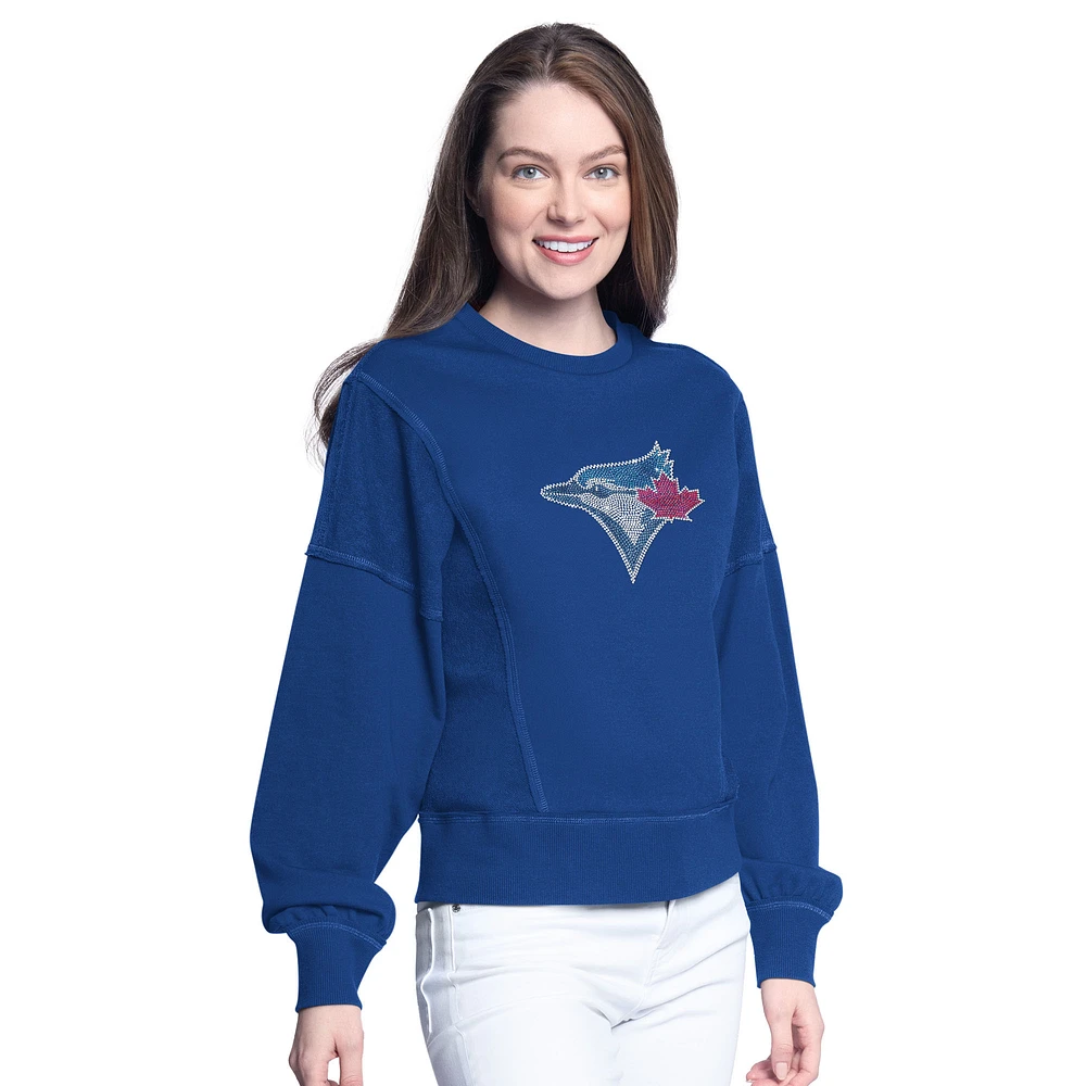Women's G-III 4Her by Carl Banks  Royal Toronto Blue Jays Sharp Turn Pullover Sweatshirt