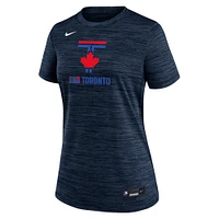 Women's Nike  Navy Toronto Blue Jays Authentic Collection City Connect Velocity Performance T-Shirt