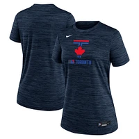 Women's Nike  Navy Toronto Blue Jays Authentic Collection City Connect Velocity Performance T-Shirt