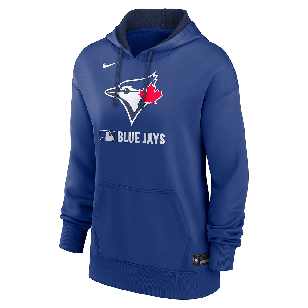 Women's Nike  Royal Toronto Blue Jays Authentic Collection Performance Pullover Hoodie
