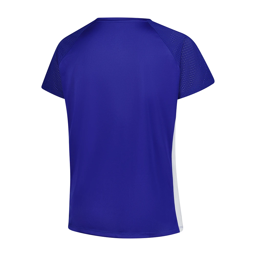 Women's Profile  Royal Toronto Blue Jays Glitter Raglan V-Neck T-Shirt