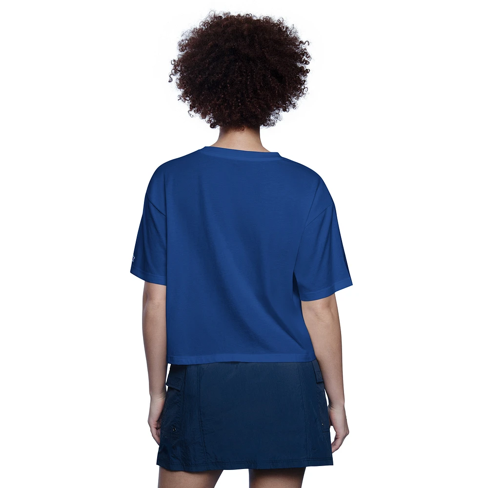 Women's Starter  Royal Toronto Blue Jays Play the Ball Cropped T-Shirt