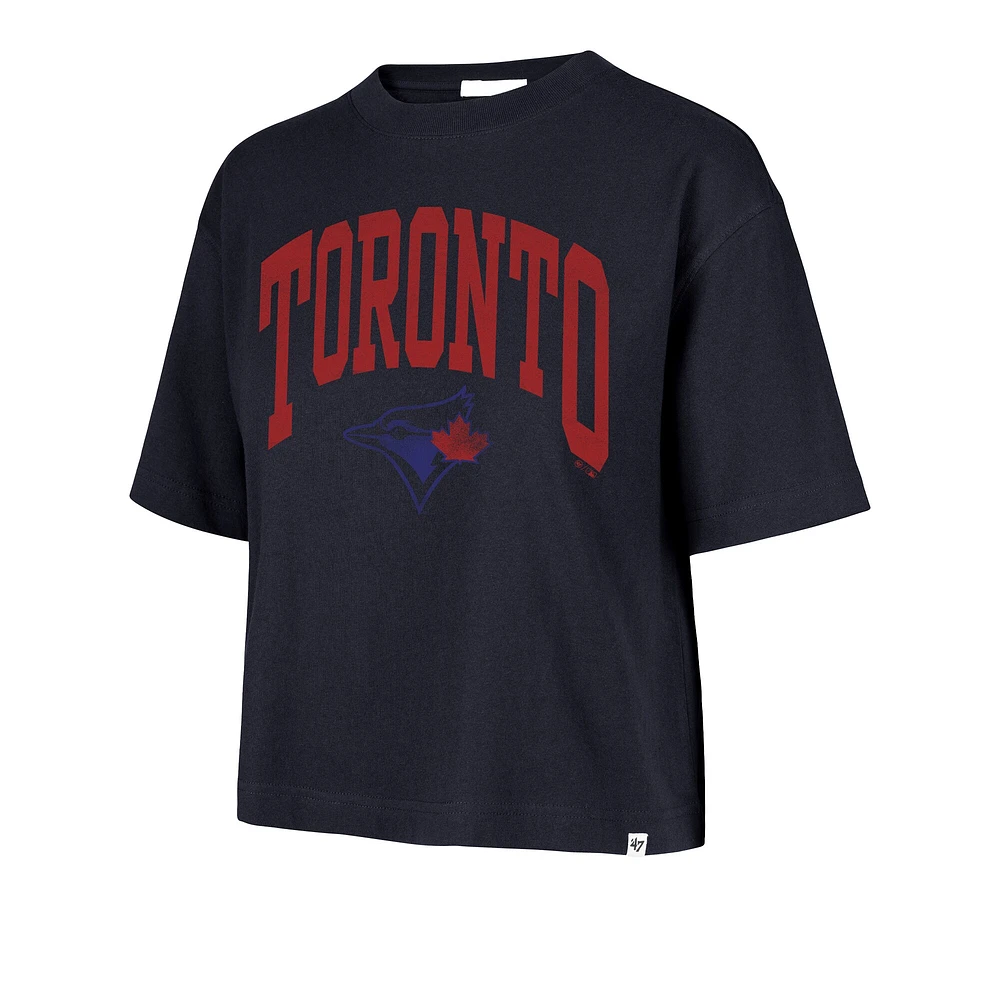 T-shirt court bleu marine « 47 » pour femme des Blue Jays de Toronto City Connect Shale Montauk