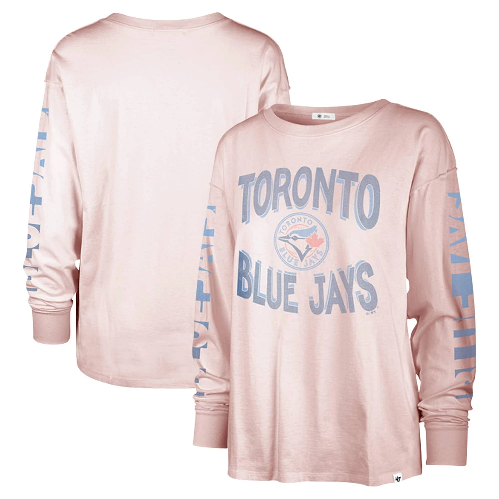 T-shirt à manches longues Cloud Nine '47 rose des Blue Jays de Toronto pour femmes