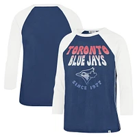 Women's '47 Royal Toronto Blue Jays Harmony Ava Raglan 3/4-Sleeve T-Shirt