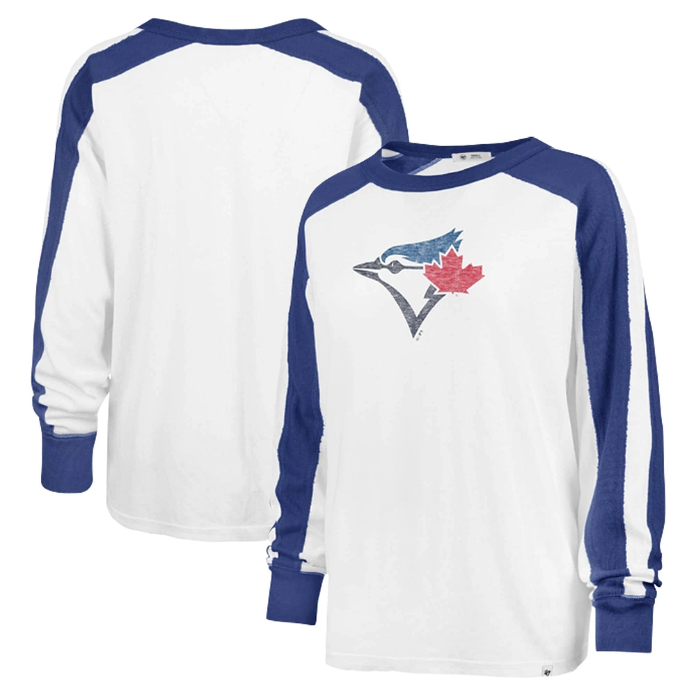 T-shirt à manches longues Premier Caribou des Blue Jays de Toronto '47 blanc pour femmes