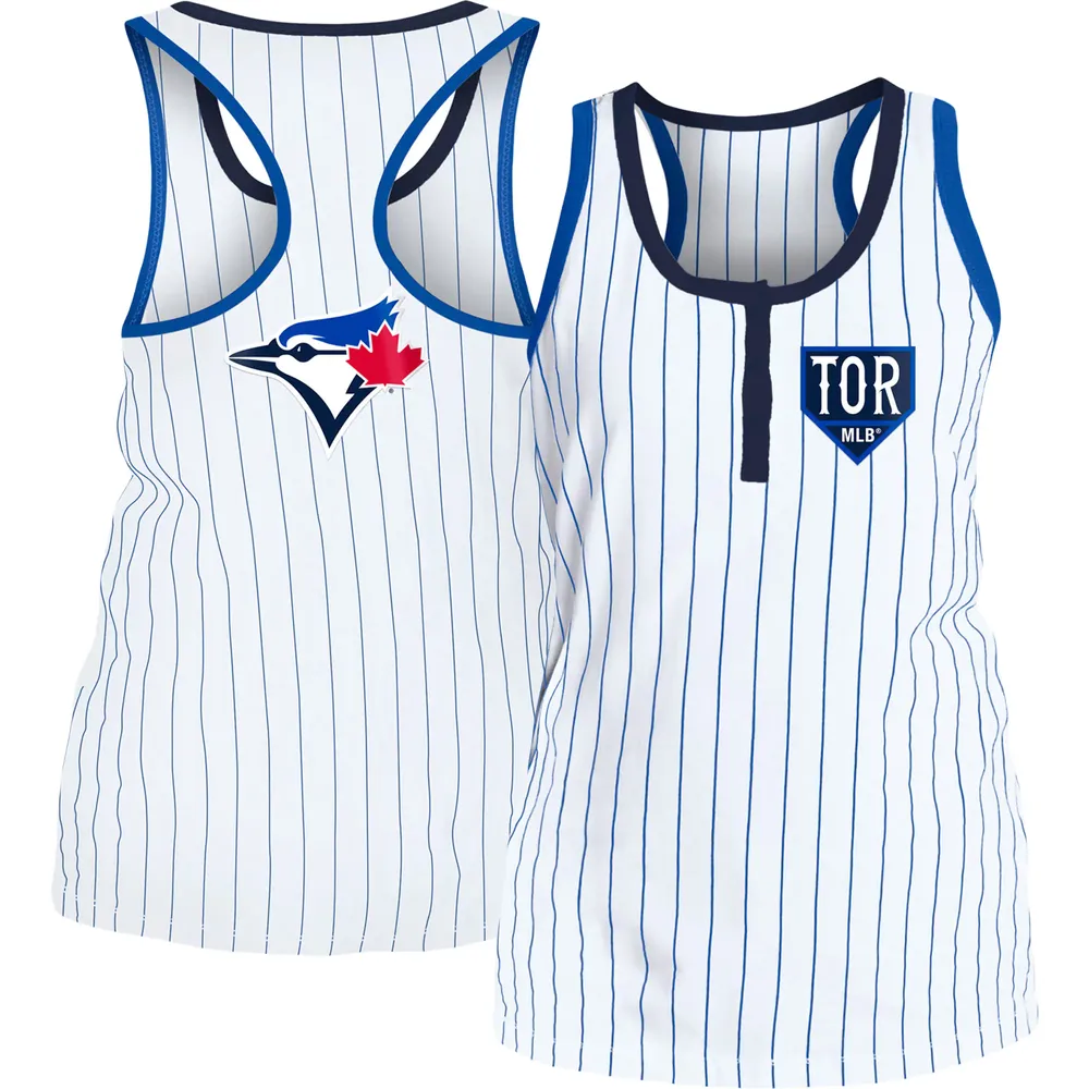 Women's New Era White Toronto Blue Jays Henley T-Shirt