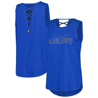 Débardeur tri-mélange Claire DKNY Sport Royal Toronto Blue Jays pour femmes