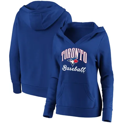 Toronto Blue Jays Women's Plus Size Colorblock Pullover Hoodie Royal -  Limotees