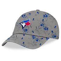 Women's Fanatics Gray Toronto Blue Jays Fundamental Floral Adjustable Hat