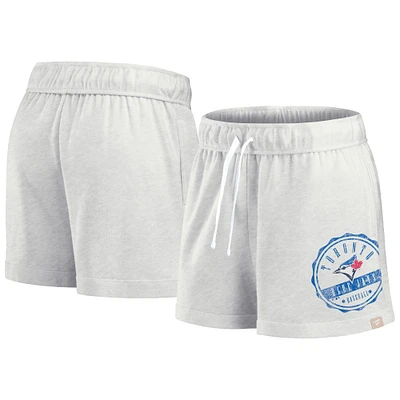 Women's Fanatics Gray Toronto Blue Jays Oversized Badge Lounge Shorts