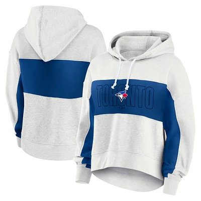 Women's Fanatics Oatmeal Toronto Blue Jays Up For It Pullover Hoodie