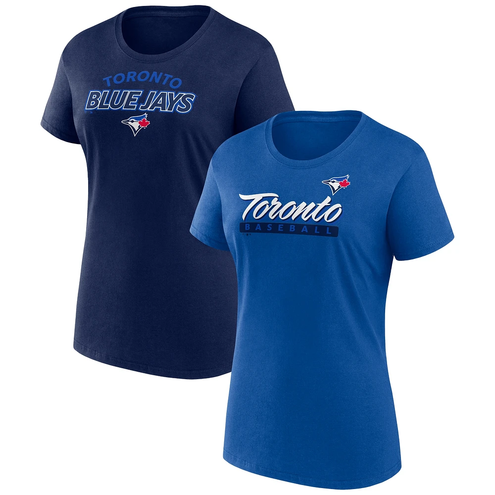 Pack combiné de t-shirts Risk Fanatics Royal/Navy pour femmes des Blue Jays Toronto