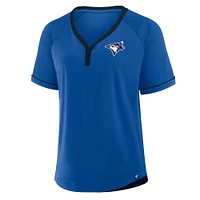 Women's Fanatics Royal Toronto Blue Jays League Diva Star Raglan V-Neck T-Shirt