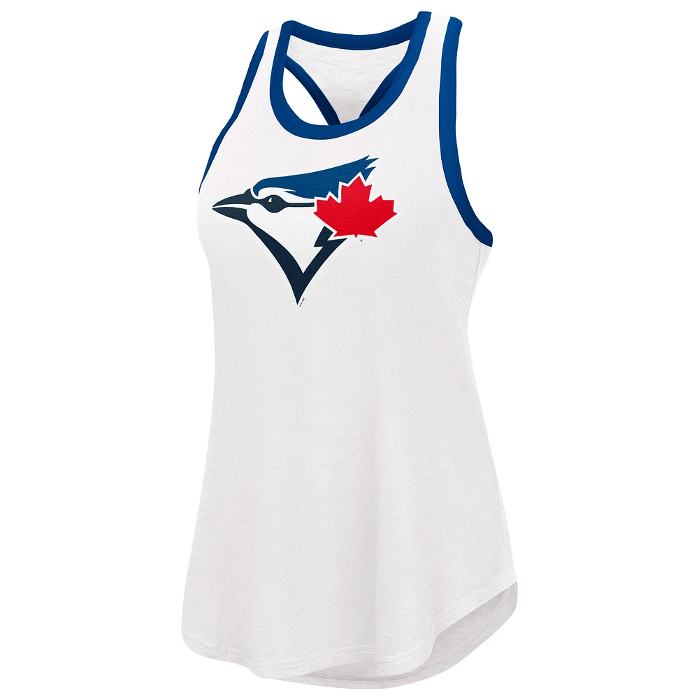 Women's G-III 4Her by Carl Banks White Toronto Blue Jays Tater Tank Top