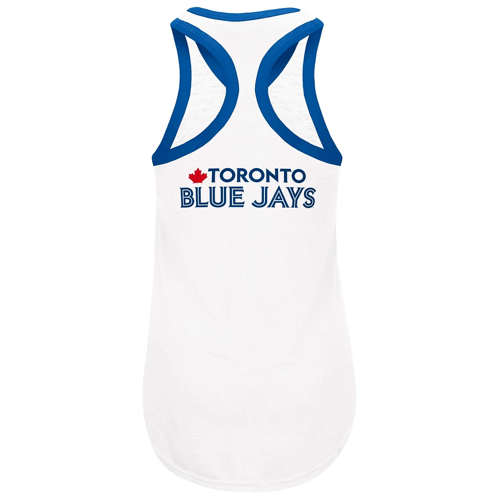 Women's G-III 4Her by Carl Banks White Toronto Blue Jays Tater Tank Top