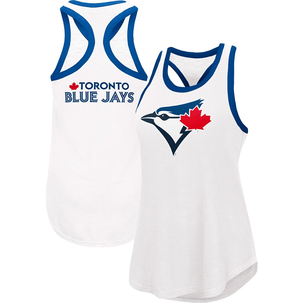 Women's G-III 4Her by Carl Banks White Toronto Blue Jays Tater Tank Top