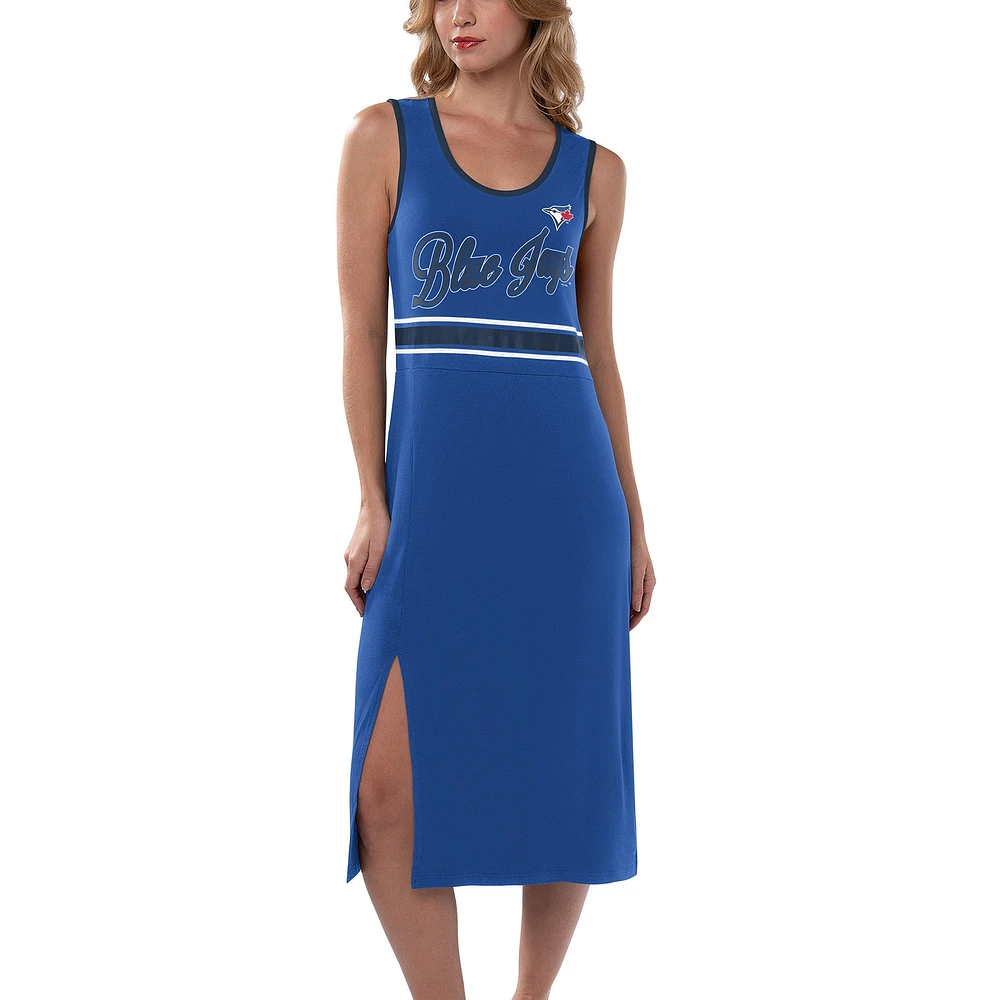 Robe longue G-III Sports by Carl Banks Royal Toronto Blue Jays Main Field pour femmes