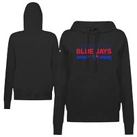 Women's Levelwear  Black Toronto Blue Jays City Connect Adorn No Hitter Pullover Hoodie