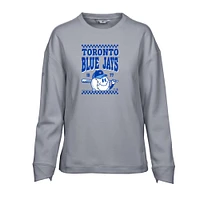 Women's Levelwear Gray Toronto Blue Jays Fiona Inaugural Pullover Sweatshirt
