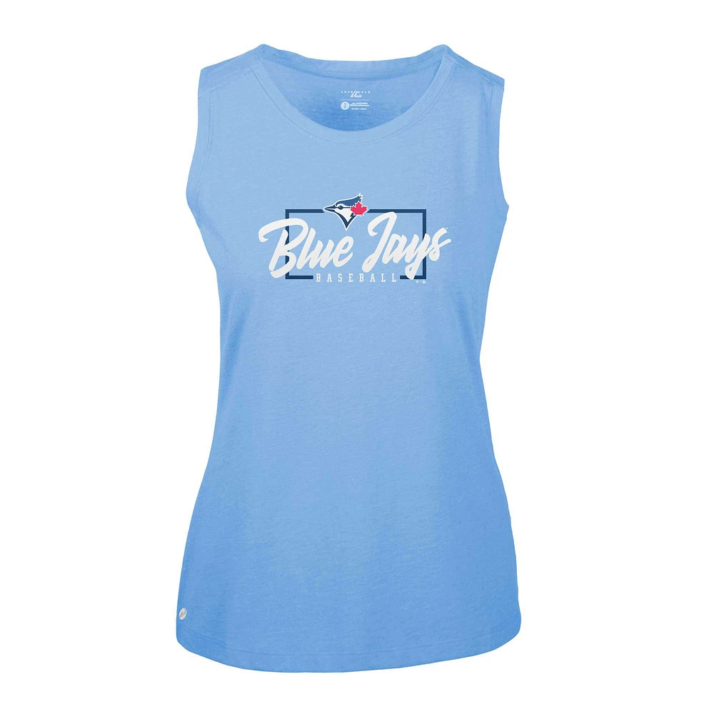 Women's Levelwear Powder Blue Toronto Jays Macy Finesse Muscle Tank Top