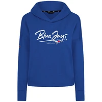Women's Levelwear Royal Toronto Blue Jays Accolade Sweet Express Cropped Tri-Blend Pullover Hoodie