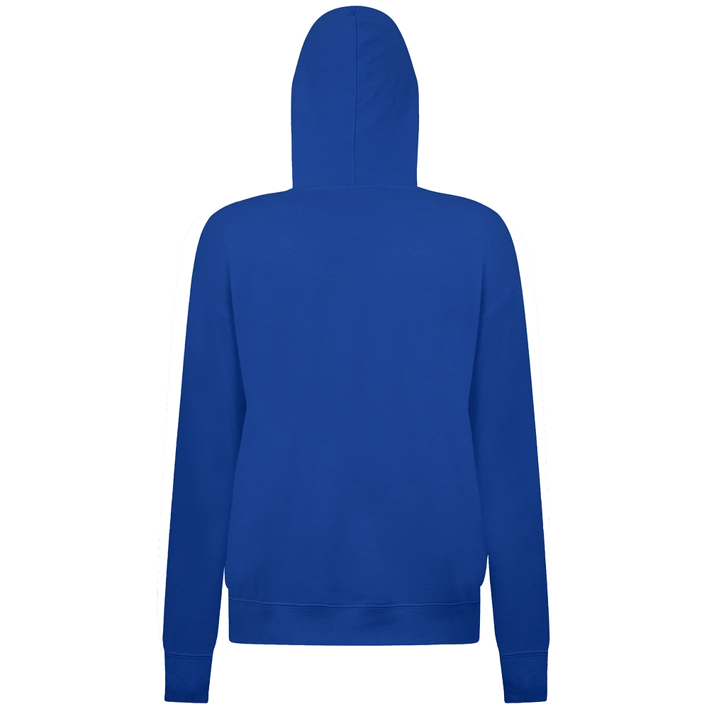 Women's Levelwear Royal Toronto Blue Jays  Adorn Throwback Spellout Pullover Hoodie