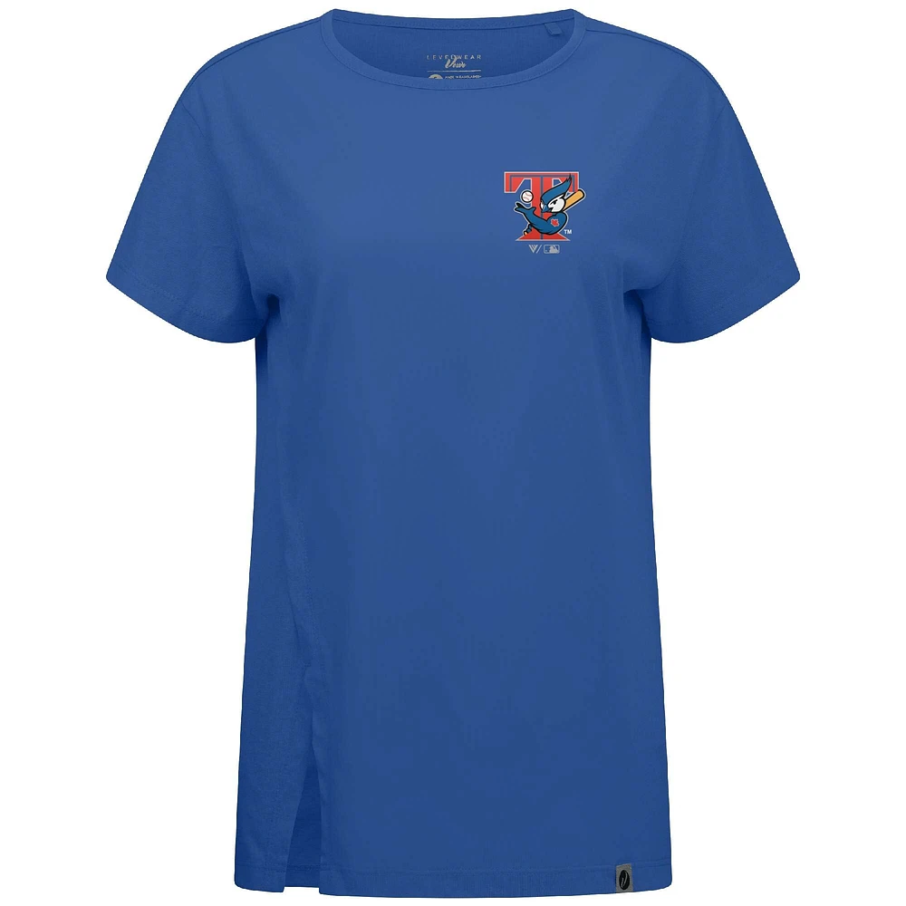 T-shirt à logo Core Influx de la collection Cooperstown des Royal Toronto Blue Jays pour femme Levelwear