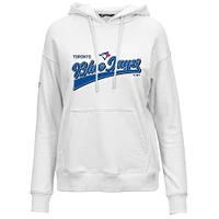 Sweat à capuche blanc Toronto Blue Jays Adorn Retro Team 2.0 pour femme Levelwear