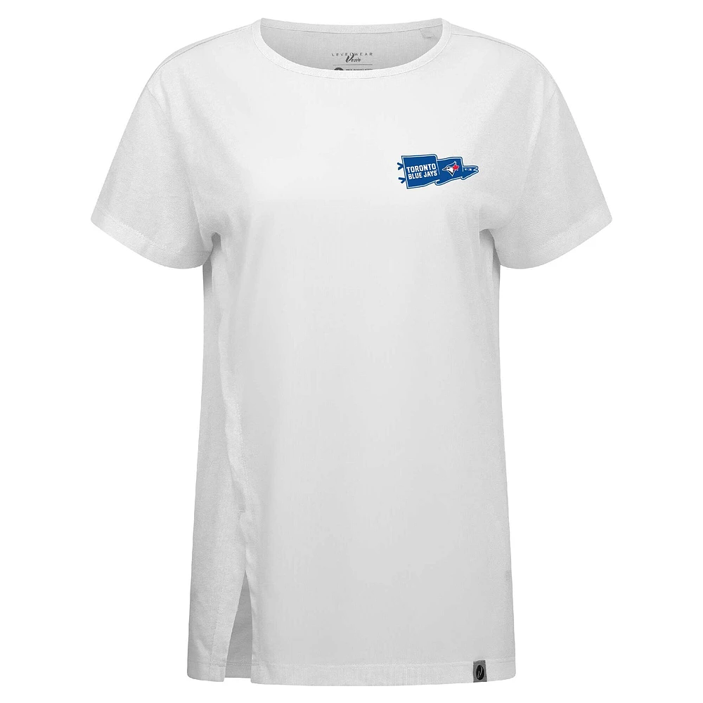 Women's Levelwear White Toronto Blue Jays Influx Rafters T-Shirt