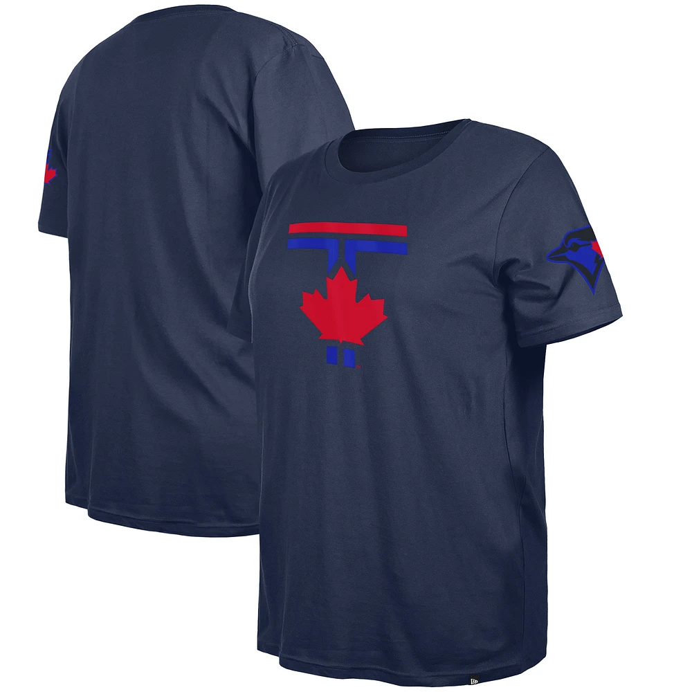 T-shirt bleu grande taille New Era pour femme des Blue Jays de Toronto 2024 City Connect