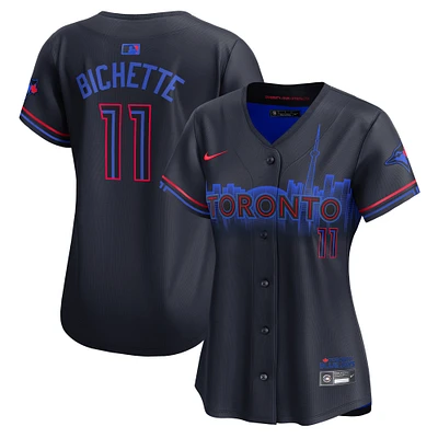 Maillot de joueur Nike Bo Bichette pour femmes, bleu marine, Toronto Blue Jays 2024 City Connect Limited