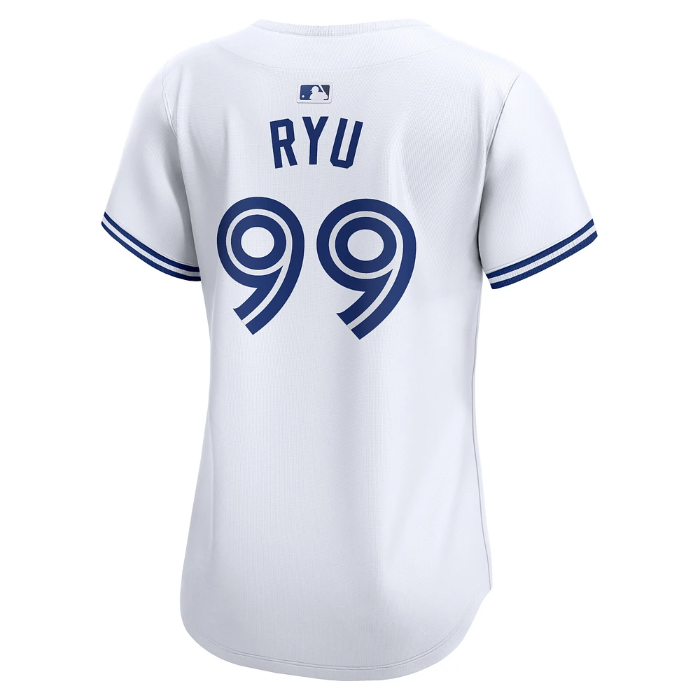 Maillot de joueur Nike Hyun Jin Ryu blanc des Blue Jays Toronto à domicile limité pour femme