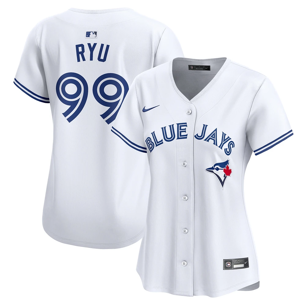 Maillot de joueur Nike Hyun Jin Ryu blanc des Blue Jays Toronto à domicile limité pour femme