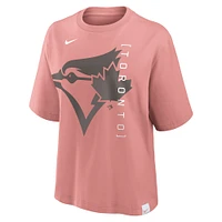 T-shirt boxy Nike rose des Blue Jays de Toronto pour femmes