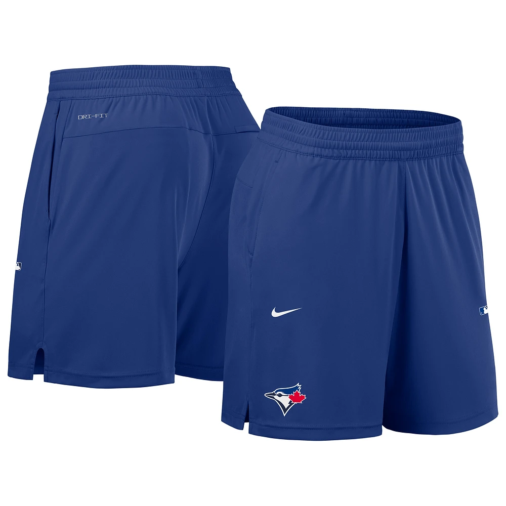 Short d'entraînement Nike Royal Toronto Blue Jays Authentic Collection Performance pour femme